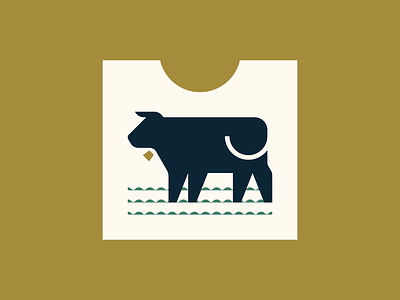 Logo for a Cattle Ranch badge branding cattle cow farm flat geometric logo logo design minimal ranch