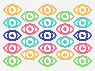 All eyes on me colorful eye eyes icons pattern sticker