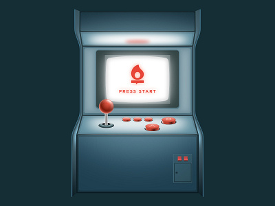 Arcade 2d 3d affinity designer arcade console design icon illustration joy stick play retro ui vector video game vintage