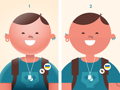Which one do you like? 3d character flat gradient illustration vector