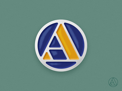 A Pin branding design illustration logo typography vector