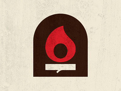 SixtyFire Redesign attempt 2d branding brown fire flat icon illustration log logo minimal red redesign selfbranding vector wood