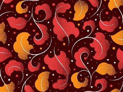 Floral Pattern 2d autumn flower illustration leaf pattern vector