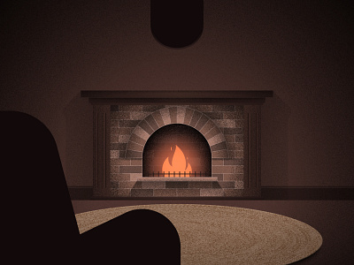 FirePlace cozy fire fireplace night rug sofa vector warm weeklywarmup