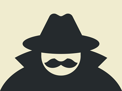Incognito mode coat hat icon incognito man moustache
