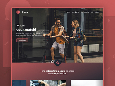 Qlume UX/UI app brand branding design logo logotype red ui ux web