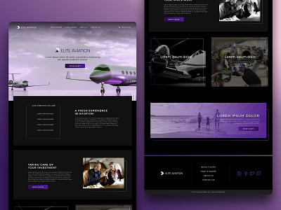 Elite Aviation Landing Page UX/UI