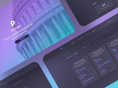 Political Web App Desktop UX/UI