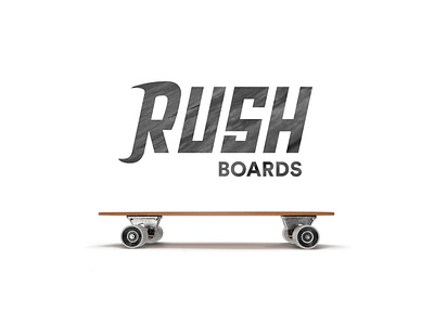 Rush boards logo brand branding design flat logo logotype type typography