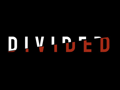 Divided design logo typography
