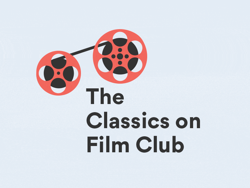 Logo—The Classics on Film Club 16mm film animated classic films film film reel gif logo