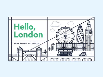 London Skyline breather city cityscape graphic design illustration london skyline