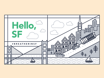 San Francisco Skyline breather city cityscape graphic design illustration san francisco sf skyline