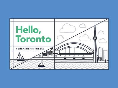 Toronto Skyline breather graphic design illustration toronto