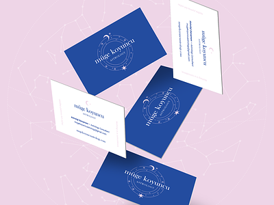 Müge Koyuncu Astrology — Business Cards astrology business cards graphic design moon stars
