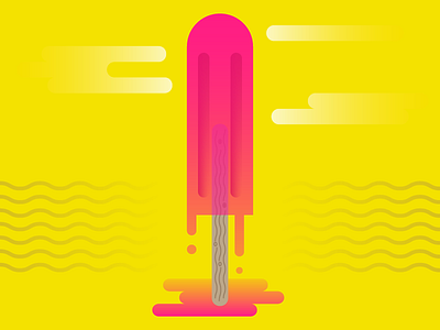 Popsicle clouds drip food heat hot ice melting popsicle puddle summer sweets