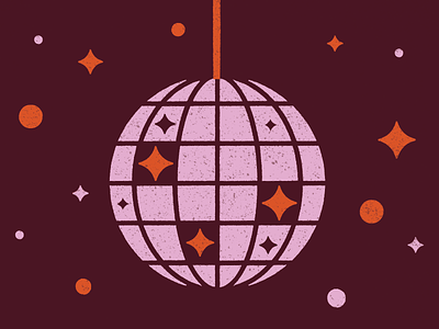 Boogie Down boogie color design disco disco ball dot gem illustration nightlife retro sparkle star vector