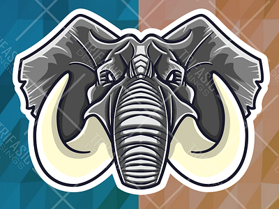 Trifasic Elephant animal design drawing elephant elephant logo esport esportlogo illustration logo mascot design sport sportlogo