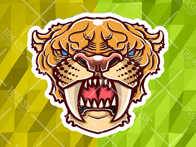 Trifasic Saber Tooth animal branding design drawing esport esportlogo esports illustration logo mascot design sport sportlogo