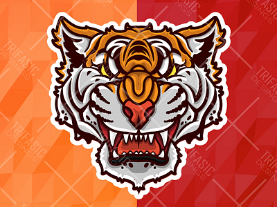 Trifasic Tiger animal branding design drawing esport esportlogo esports illustration logo mascot design sport sportlogo tiger trifasic