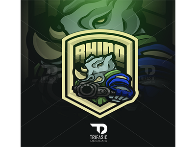 Trifasic Rhino animal branding custom logo design drawing esport esportlogo esports illustration ilustrator logo mascot design photoshop rhino rhino logo rhinodesign sport sportlogo vector