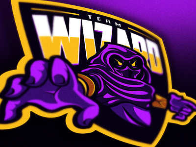 (FOR SALE) Wizard Team mascot logo