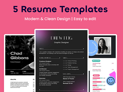 5 Canva Resume Templates Download