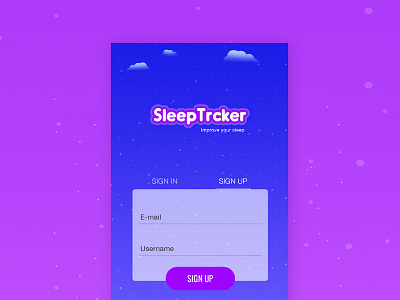 Day 001 – Sign Up Screen @dailyui app design sleep ui userinterface ux