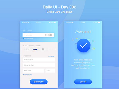 Credit Card Checkout Screen @dailyui app design ui ux