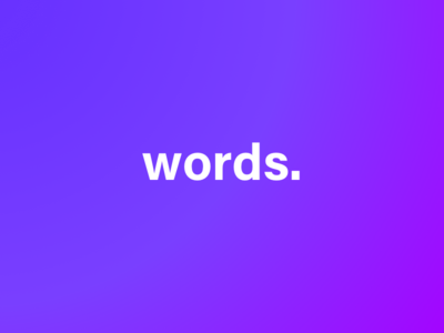Words.