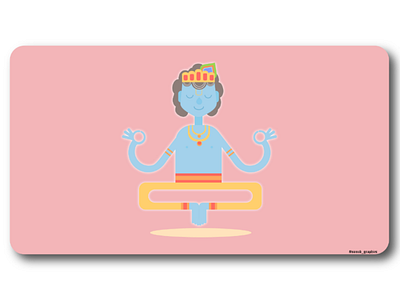 Little Krishna on Sadhana god illustration lord ui vector