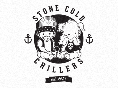 Stone Cold Chillers baby badass cute illustration logo punk