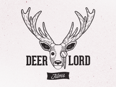 Deer Lord branding deer film hand drawn logo