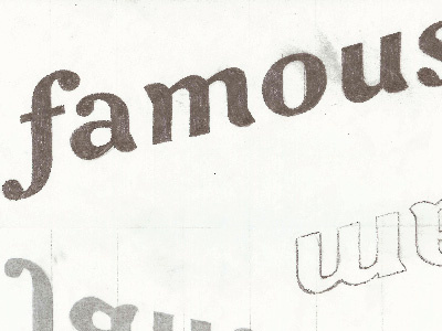 Famous lettering sketch