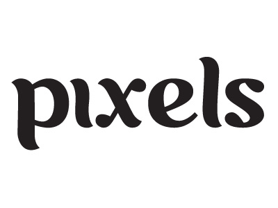 Pixels lettering