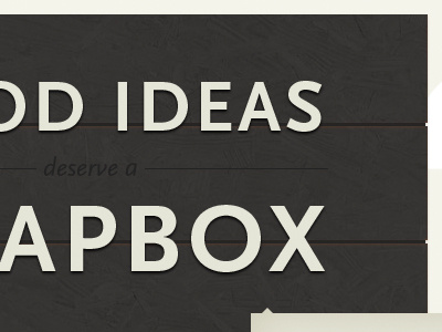 Box layers texture typography