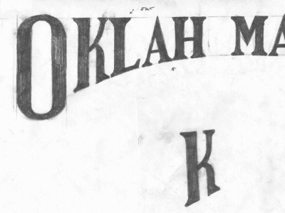 Oklahoma lettering oklahoma sketch