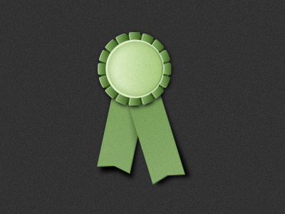 Ribbon Icon dark background green icon ribbon