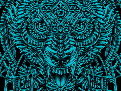 Agry Wolf illustration oleggert wolf