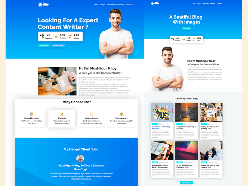 Blog Page Design by Mushfiqur Rahman on Dribbble