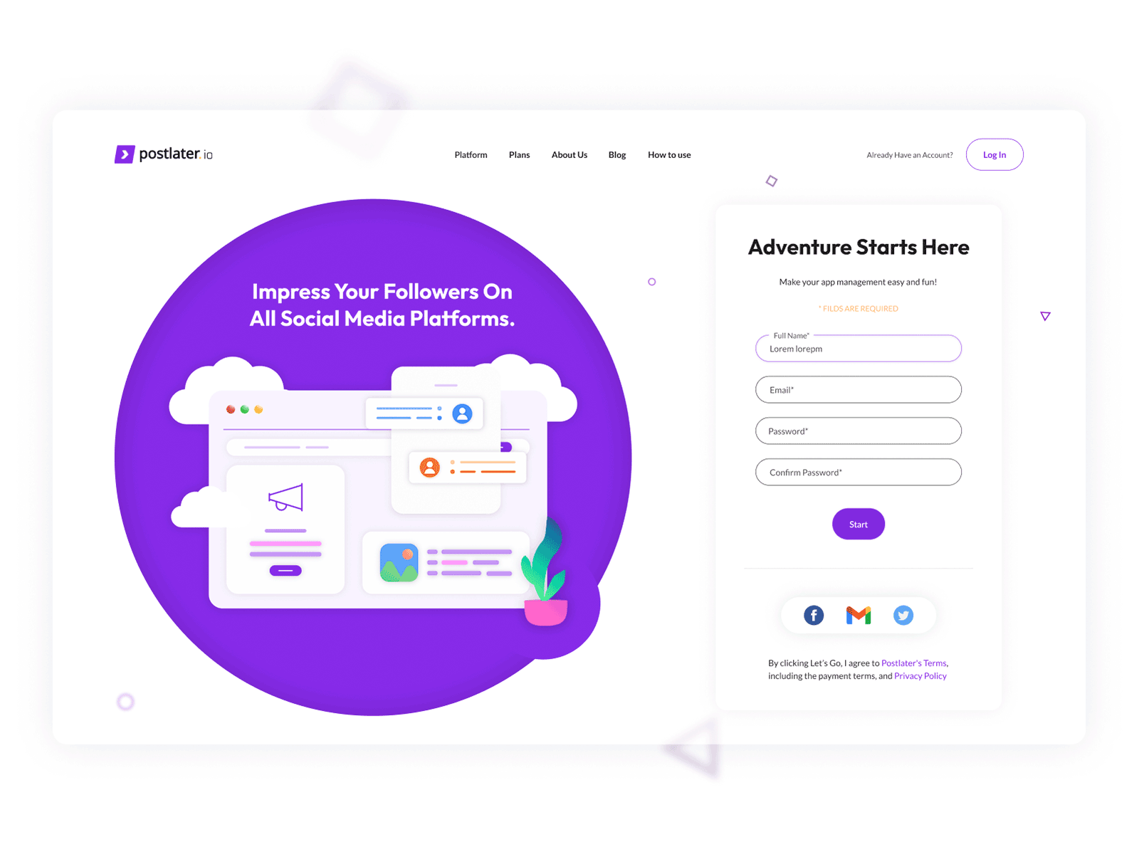 Sign Up / Log In :) design ill illustration ui ux