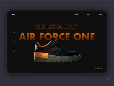 Nike Air Force - Interaction 17seven animation branding design interaction design ui ui design user experience visual design