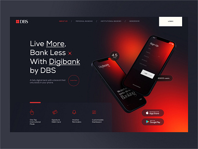 Banking Website Header Concepts