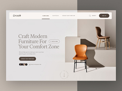 Header Concept for Modern Furniture