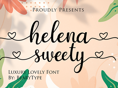 helena sweety 1 best design elegant font handwriting handwritten invitation love script typography wedding wedding card