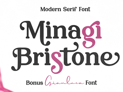 Minagi Bristone best design elegant fashion font handwriting handwritten illustration logo script typography
