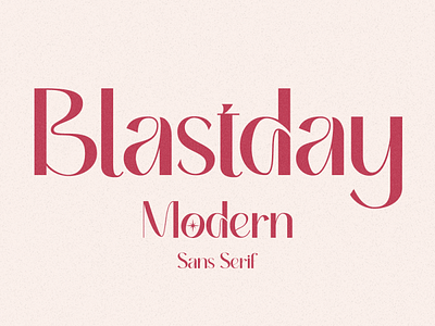 Blastday Modern Sanserif font