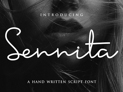 Sennita script font best branding casual elegant exclusive fashion feminine font handwriting handwritten logo natural script signature typography