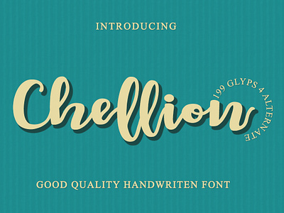 Chellion best bold brush business calligraphy casual classic elegant exclusive font handwriting handwritten lettering logo natural retro rough script stamp
