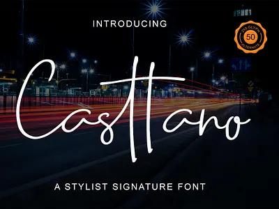 Casttano best branding brush calligraphy casual display elegant font handmade handwriting handwritten lettering logo modern retro script typeface typography vintage wedding